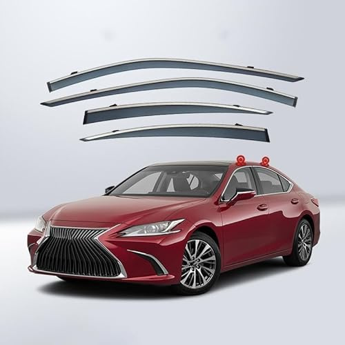 ZADIKO DéFlecteurs De Vent pour Lexus ES 2018+ DéFlecteur De FenêTre Pare Soleil DéFlecteur De FenêTre Pare Pluie De Voiture Spoiler Automobile