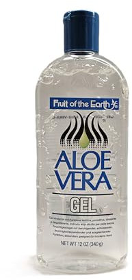 Fruit of the Earth Aloe Vera Gel 100% – 340g – Senza Acqua Aggiunta – Lenitivo e Idratante per Pelle e Capelli – Sollievo per Scottature, Irritazioni e Dopo Sole – Senza Profumi, Alcol, Coloranti