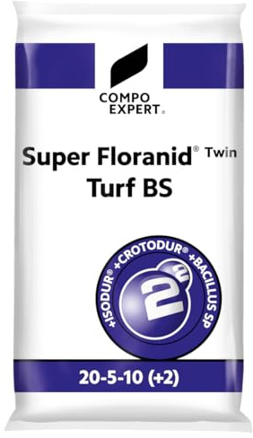 Compo Expert Super Floranid Twin Turf BS Premium Langzeitdünger, 20 kg, NPK 20-5-10 (+2), Rasendünger Compo Expert Universaldünger
