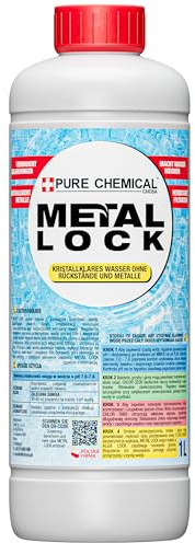 CHOSA Metall Ex Pool Metallentferner Poolreiniger Flüssig 1 l | Härtestabilisator Pool Entfernt Eisen, Kupfer & Metalle, Gegen Grünes & Braunes Wasser, Unschädlich für PVC-Folie & Edelstahl
