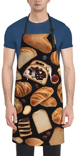 Tablier imperméable avec poches pour sandwichs au fromage – Protection réglable en tissu Oxford pour la cuisine et les travaux manuels – Design approuvé par les chefs pour adultes