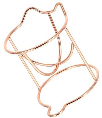 GALPADA Supporto per Spugna Trucco in Metallo, Ventilato, Portatile, Forma Gatto, Oro, per Asciugare e Ordinare Piumino Cipria
