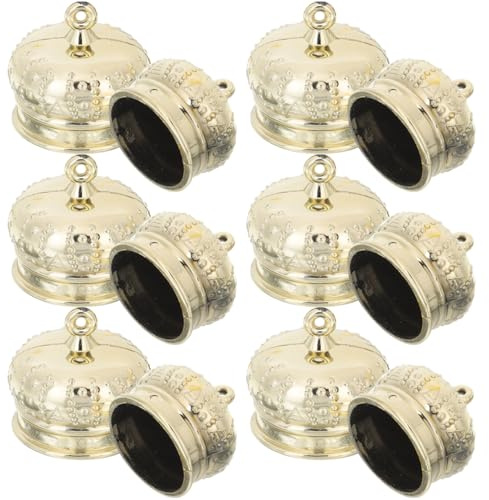 Gatuida 50 Stück DIY Endkappen Für Handwerks Anhänger Mit Aufhängeöse Kunststoffkappen Für Weihnachtskugel Basteln Und Dekoration 1.18X1.18X0.98In