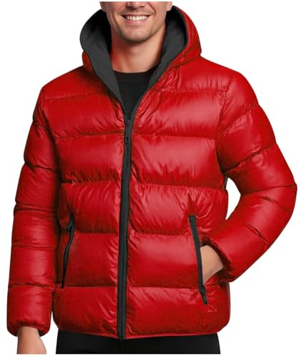 KOG Winterjacke Herren Steppjacke Wintermantel Fashion Parka Wanderjacke Oberteile Männer Winter Strickjacken Basic Fahrradmantel Zipper Jacke Wollmantel Herbst Sport Jacke Baumwolle Cordjacke