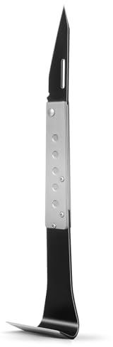 DECHOUS Raspador de Corteza de Árbol Profesional Doble Cabeza para Jardinería Herramienta Ergonómica Antideslizante para Injertos Poda y Desbaste Huertos y Jardines