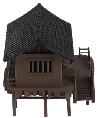 SMASOLO Ornement Miniature Pavillon Chinois Résine Modèle Architectural Vintage pour Décor de Bureau Aquarium et Paysage Micro Statue Pavillon pour Centre de Table Décoration Polyvalente