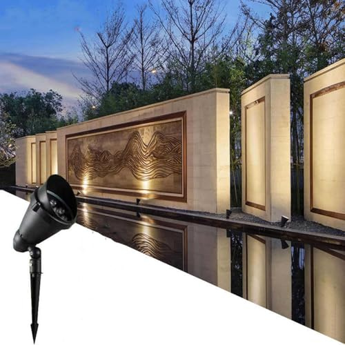 GUODDM Projecteur De Pelouse Rond pour Arbres, Projecteur LED D'extérieur, Spots Encastrables pour Hôtel, Cour Intérieure, Jardin, Parc Et Éclairage De Drapeaux(Blue,9W)