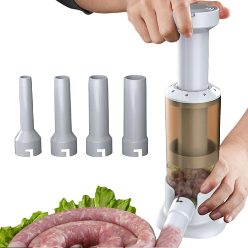 Saucisse manuelle - Fonctionnement avec presse manuelle, outil de remplissage compact, aide à la préparation des aliments, changement de tube | Préparation de démarrage