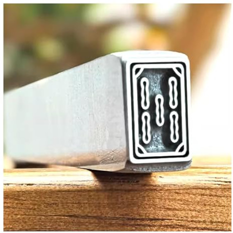 CYHTYM Schlagzahlen Metall-Stanzset, 34 Verschiedene Mahjong-Muster, für Schnitzen von Ringen, Armbändern und Halsketten(Pattern13)