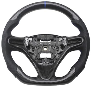Compatible For Honda Civic 2006-2011 8TH GEN 8 Real Carbon Fiber Leather Steering Wheel(Style 2)