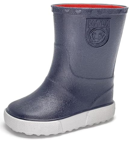 Boatilus Nautic, Bottes de Pluie unisex, Mixte Enfant, 100% Imperméables - MARINE taille 30