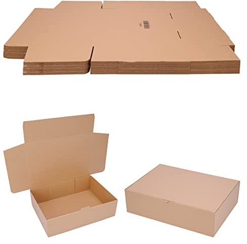 verpacking Faltschachteln 430 x 310 x 120 mm Braun (Außenmaß 440 x 320 x 125 mm) WP L Versandkarton DHL Karton Hermes DPD GLS Verpackung (50 Stück)