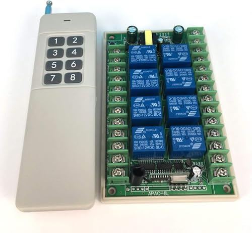 500m AC 220V 230V 8 Kanäle Drahtlose kabellose Fernbedienung Schalter LED Glühbirne Schalter System Empfänger Sender NO COM NC Controller Funkfernsteuerschalter Industrie Handsender