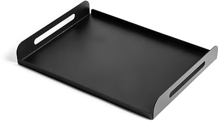 Bandejas Decorativas. Decoracion hogar, Bandeja para Mesa Madera, Mesa Comedor, Mesa Salon. Velas Decorativas, Accesorios Cocina, Organizador de Maquillaje, Centros Decorativos de Mesa. (1, Negro)
