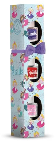 Snails 510421 Kinder Nagellack Geschenkset, Mini Fee 3x5ml, auf Wasserbasis, abwaschbar, unbedenklich, vegan