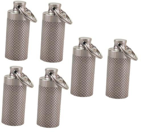 Beaupretty 2 Set Bottiglia Di Medicina Contenitore Portapillole Tasca Bottiglia Di Pillola Portatile Portapillole Di Emergenza Serbatoio Della Pillola Keychup Silver Metallo 2 Pezzi * 2