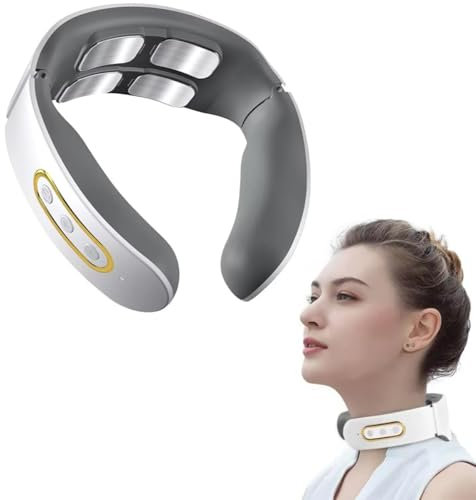 Masajeador de Cuello,6 Modos y 9 Niveles Masajeador de Hombros y Cuello, Masaje de Pulso de 4 Cabezales y Función de Calefacción a Temperatura Constante para el Cuello para Aliviar el Dolor