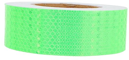 MUCKLILY Cinta Reflectante de Advertencia Cinta Fluorescente Nocturna para Seguridad Carreteras y Áreas de Construcción Adhesiva Duradera