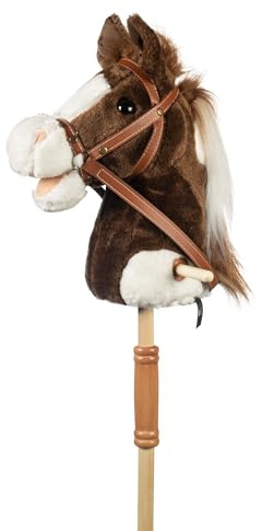 HKM Kinder Bella Steckenpferd, Braun/Weiß, Ca. 100 cm