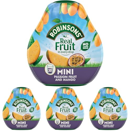 Robinsons Mini Passionfruit and Mango Concentrate, 66 ml (Pack of 4)