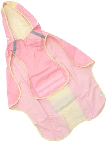VOSAREA Medium Large Dog Waterproof Raincoat with Reflective Strips, Multicolor Pet Cloak for Large and Small Breeds, Lightweight Dog Mantle for Outdoor Weather Protection