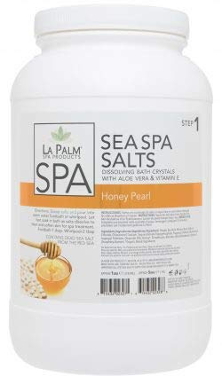 La Palm | Sea Spa Salts | Dissolving bath Crystals | 1 Gal (Honey Pearl)