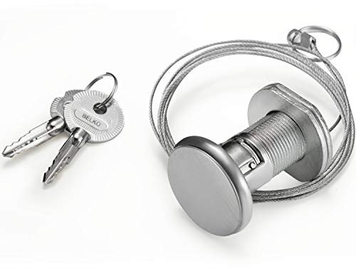 Belko BKEL-ELOCK Garage Door Drive Emergency Release with Lock for Garage Doors without Separate Entrance, Can Open from the Outside 1.9 m Steel Cable Includes 2 Keys