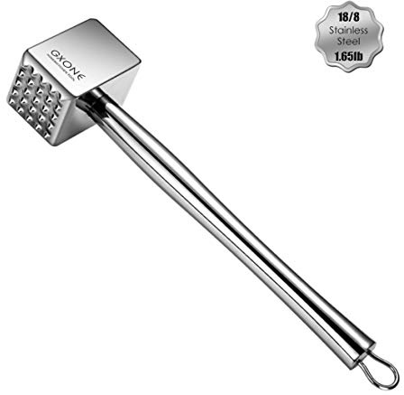 Fleischklopfer aus 304 Edelstahl, schwerer stabiler Fleischhammer