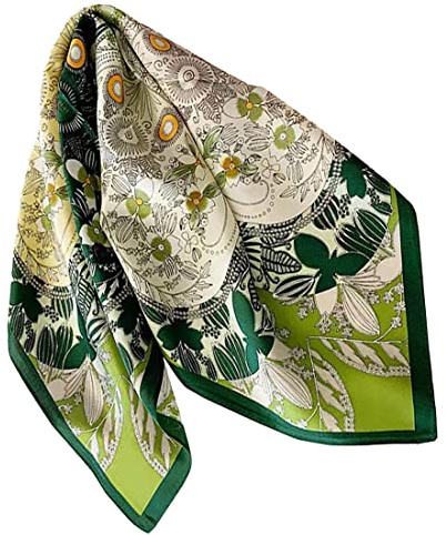 Ecroon Damen Seide Gefühl Schal Halstuch Schal Frauen Elegant Seidenschal Business Seidentuch Scarf Bandana Taschentuch Ansatz Handgelenk Kopftücher