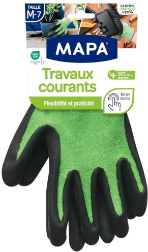 MAPA Gants pour Travaux Courants | Compatibles avec Écrans Tactiles, Protection contre Épines et Échardes | 1 Paire, M