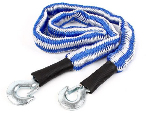 Ruilogod LKW-Auto-Blaue weiße Nylon dehnbar geflochtene Riemen-Abschleppseil 1,5m