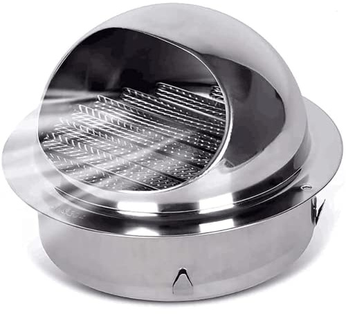 Extractor de pared de acero inoxidable redondo de 50 mm para el hogar, cocina, baño