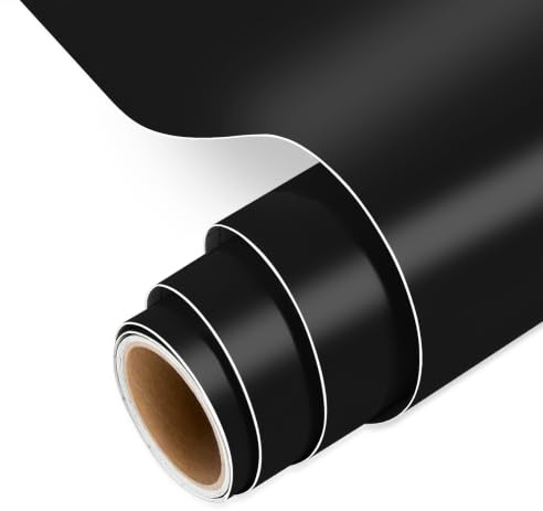IModeur Matte Black Permanent Vinyl Roll - 30.5 x 152.5 cm Self Adhesive Vinyl for Cup, Black Vinyl for Birthday Gift, Party Ornaments, Home Decor