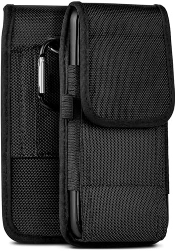 moex Handy Gürteltasche für Samsung Galaxy A23 5G Hülle mit Gürtelschlaufe, Outdoor Handyhülle Gürtel Handytasche, robuste 360 Grad Schutzhülle mit Karabiner, Agility Case, Schwarz
