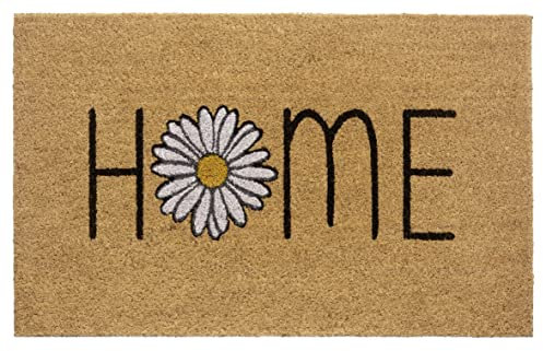 Hanse Home Felpudo de Coco para Interior 45 x 75 cm, diseño de Coco, Antideslizante, para Entrada y Exterior Cubierto, Color Natural