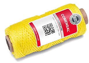 COMENSAL® Corde per muratura 40 m - Cavo da muratore - Filo da muratore - Spago di Mason - Resistente allo strappo e affidabile – Made in EU