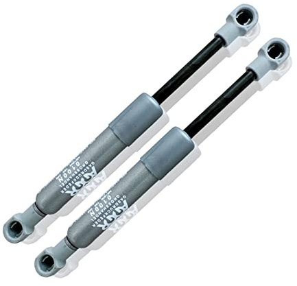 2x RhedexX Gasdruckfeder 195mm/58mm/250N - Ersatz für Stabilus LIFT-O-MAT 195mm 250N Grau Gasdruckdämpfer Kesseböhmer Küche Möbelklappen Gasfeder Liftomat, Grau-Silber, GG-M61808 19558250N