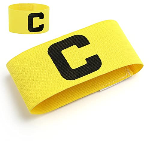 Garneck Kapitänsarmbänder Für Fußball Gelbe Kapitänsbinde Fußball Fußball-kapitänsbinde Für Erwachsene Fußball in Jugendgröße Fussball Live Fußballarmbänder Wicklung Kleiner Fußball Kind