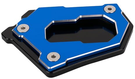 FEETOX Motorradständer Für R1200GS R 1200 GS ADV 2018 Motorrad CNC Kickstand Verlängerung Platte Fuß Seite Stehen Vergrößern Verbreiterung Basis Pad Fußseitenständer(Blue)