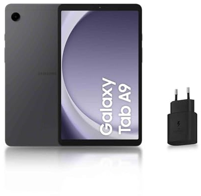 Samsung Galaxy Tab A9 Tablette Android, 128 Go de Stockage, Grand écran de 8.7, Wifi, Son riche, Anthracite, avec Chargeur secteur rapide 25W inclus (version FR)
