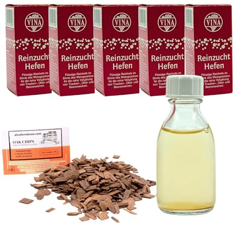 5 x Levadura Líquida Vina 28ml – para Vinos de Frutas Claras, Estilo Weinsberg