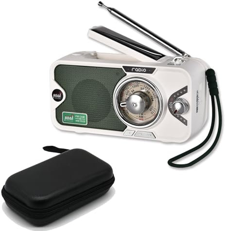 Emergency Solar Hand Crank Radio with Wind Up Function - Survival Equipment for Outdoor Activities - Solar Powered Radio with Torch, SOS Alarm, and Reading Lamp