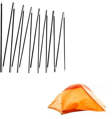 Tentilt Tent Poles Replacement 9.5mm 3/8, Pre-Assembled Black Aluminum Tent Poles 20ft 1.5 inches, 7001 T6 Heated Tent Rod 1 Pole Pack