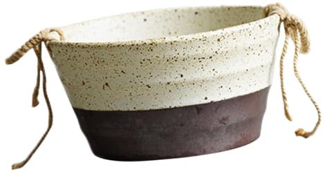OKUMEYR Ciotola in Ceramica Stile Giapponese per Zuppa Insalata Riso Piccola Casa Uso Quotidiano Cena Multifunzione Comoda Riutilizzabile