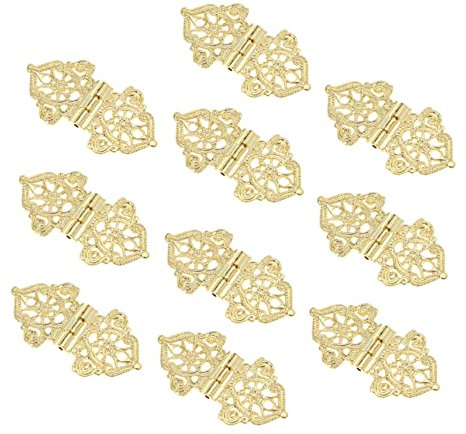 jojofuny 10pièces Lot De Charnières Rétro Pour Boîte Charnières Vintage Décoratives De Boîtier Design Antique