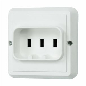 Base de prise de four, couleur blanche, 25 A, idéale pour connecter des électrométriques, une utilisation en cuisson et pâtisserie.
