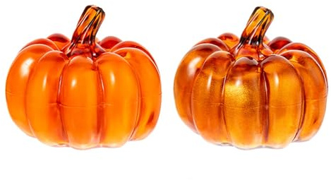 XNSHUN Halloween Deko LED Kürbis Lichter, 2 Stück | Kürbis Deko, Thanksgiving Tischdekoration, Kürbis Laterne, Für Erntedankfest Halloween Weihnachten, Tischdeko Innen Party