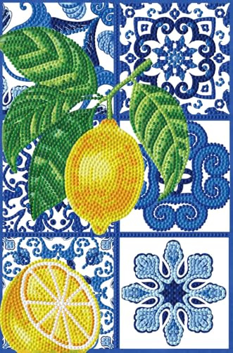 DIAMOND DOTZ Citrus Tiles Diamond Painting Kits for Adults - Kitchen Diamond Art Kits a Relaxing Creative Craft Kit with Dotz Gems 11.8x7.9