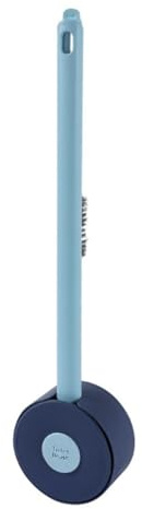 Escobilla de baño de silicona con soporte con cabezal de limpieza de 360 grados para autocaravanas y varias superficies (azul)