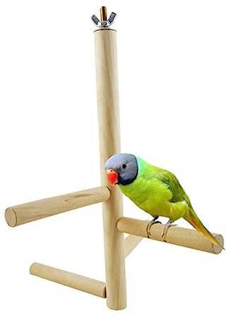 TOYANDONA Vogelspielzeug aus Naturholz Stufige Drehbare Papageien Schaukel Beißfestes Kletterspielzeug für Wellensittiche und Kleine Vögel Stressabbauend und Bewegungsfördernd